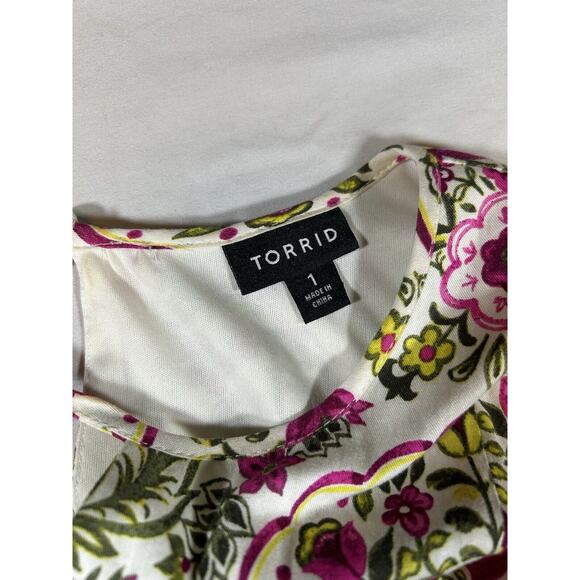 Torrid Floral Print Skater Dress Size XL - Picture 3 of 7
